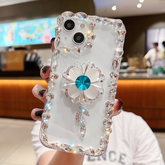 For iPhone 14 Plus Sunflower Diamond Phone Case(Transparent) - iPhone 14 Plus Cases by PMC Jewellery | Online Shopping South Africa | PMC Jewellery