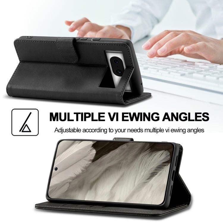 For Google Pixel 7a LC.IMEEKE Calf Texture Flip Leather Phone Case(Black) - free shipping - PMC TechLife - Order now!