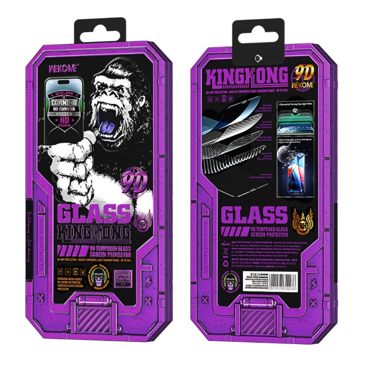 For iPhone 14 Pro Max WK WTP-068 King Kong Vacha Corning 9D Curved HD Tempered Glass Film(Black) - iPhone 14 Pro Max Tempered Glass by WK | Online Shopping South Africa | PMC Jewellery