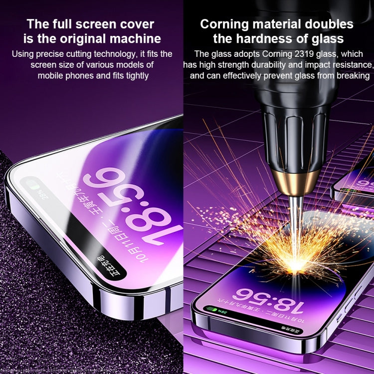 For iPhone 13 Pro Max WK WTP-068 King Kong Vacha Corning 9D Curved HD Tempered Glass Film(Black) - free shipping - PMC TechLife - Order now!