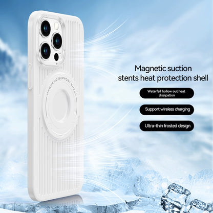 For iPhone 13 Pro Max Cooling MagSafe Magnetic Ring Holder Phone Case(White) - iPhone 13 Pro Max Cases by PMC Jewellery | Online Shopping South Africa | PMC Jewellery