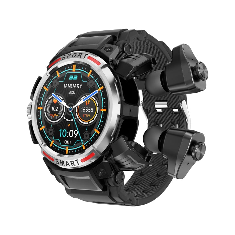 OVISEN GT100 1.39 inch TFT Screen 2 in 1 Bluetooth Headset Smart Watch, Support Blood Oxygen Monitoring/Bluetooth Music(Silver) -  by PMC TechLife | Online Shopping South Africa | PMC TechLife