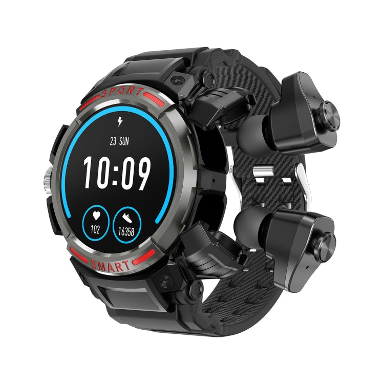 OVISEN GT100 1.39 inch TFT Screen 2 in 1 Bluetooth Headset Smart Watch, Support Blood Oxygen Monitoring/Bluetooth Music(Grey) -  by PMC TechLife | Online Shopping South Africa | PMC TechLife