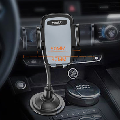 Yesido C112 Universal Car Water Cup Holder Telescopic Hose Phone Holder(Black) - Car Holders by Yesido | Online Shopping South Africa | PMC Jewellery