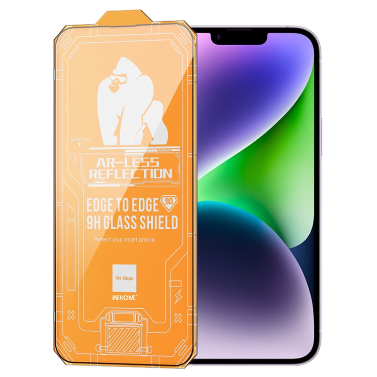 For iPhone 14 Plus WK WTP-070 King Kong Vacha 9D Curved AR Frosted Tempered Glass Film(Black) - iPhone 14 Plus Tempered Glass by WK | Online Shopping South Africa | PMC TechLife | Buy Now Pay Later Mobicred