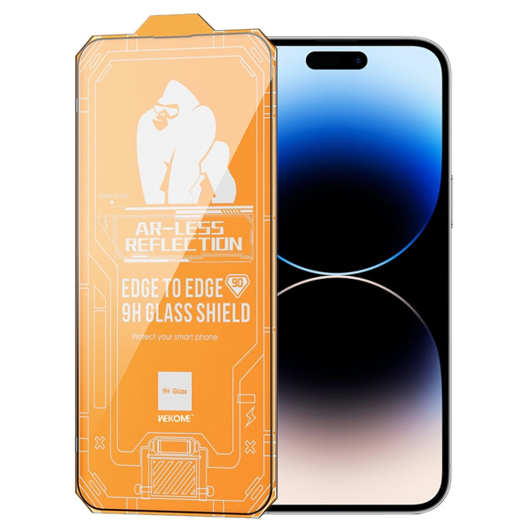 For iPhone 14 Pro Max WK WTP-070 King Kong Vacha 9D Curved AR Frosted Tempered Glass Film(Black) - free shipping - PMC TechLife - Order now!