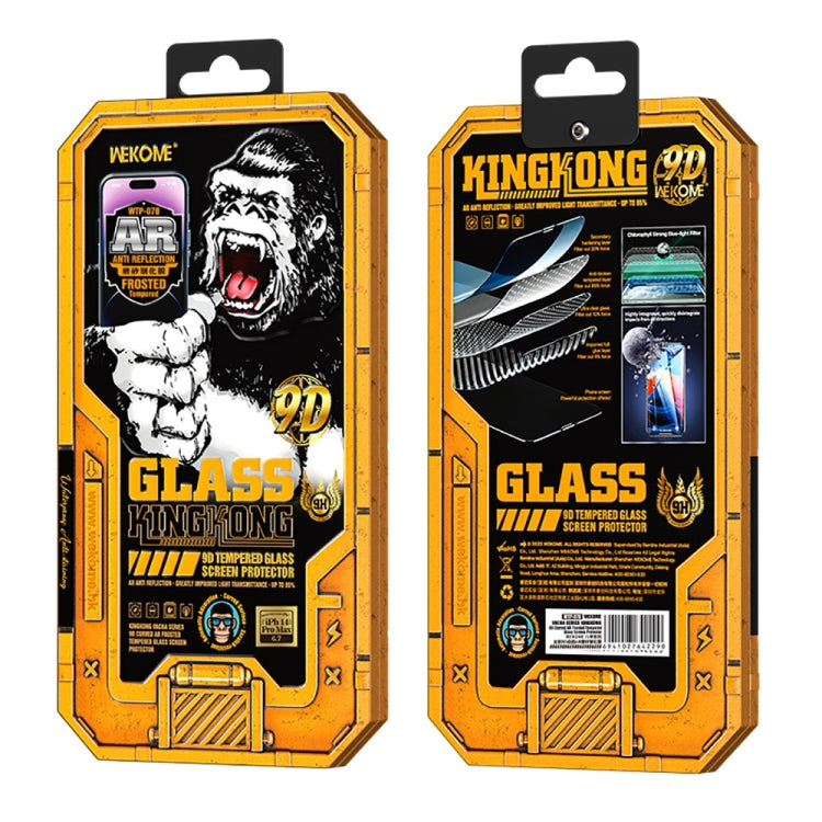 For iPhone 13 WK WTP-070 King Kong Vacha 9D Curved AR Frosted Tempered Glass Film(Black) - iPhone 13 Tempered Glass by WK | Online Shopping South Africa | PMC TechLife