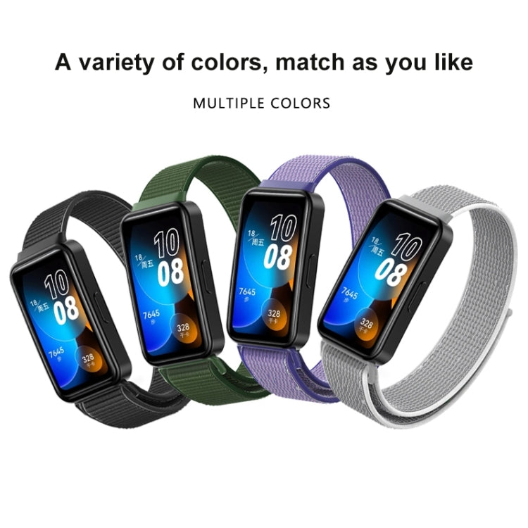 For Huawei Band 8 16mm Woven Nylon Loop Watch Band(Dark Army Blue) - Watch Bands by PMC TechLife | Online Shopping South Africa | PMC TechLife