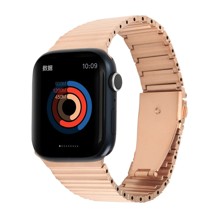 Ocean Metal Replacement Watch Band For Apple Watch 2 42 mm(Rose Gold) - Watch Bands by PMC Jewellery | Online Shopping South Africa | PMC Jewellery