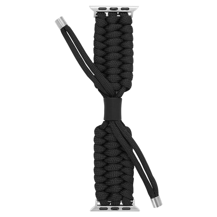 Stretch Plain Silicone Bean Watch Band For Apple Watch 8 45mm(Black) - Watch Bands by PMC Jewellery | Online Shopping South Africa | PMC Jewellery