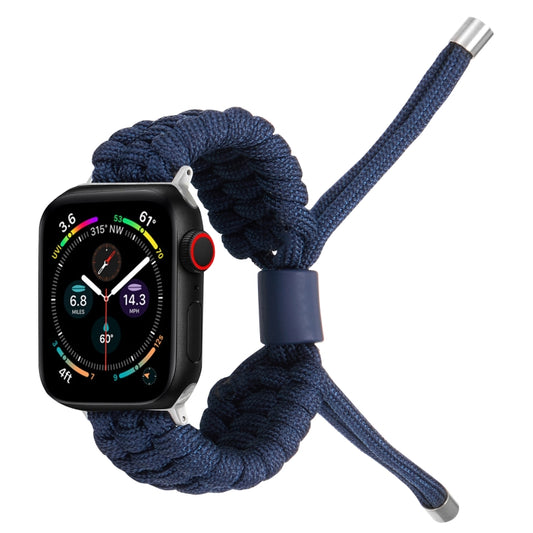 Stretch Plain Silicone Bean Watch Band For Apple Watch 7 41mm(Navy Blue) -  by PMC Jewellery | Online Shopping South Africa | PMC Jewellery