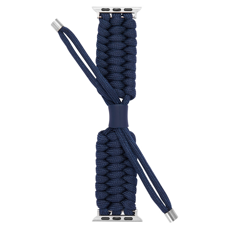 Stretch Plain Silicone Bean Watch Band For Apple Watch 7 41mm(Navy Blue) -  by PMC Jewellery | Online Shopping South Africa | PMC Jewellery