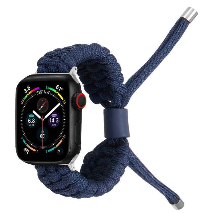 Stretch Plain Silicone Bean Watch Band For Apple Watch 4 40mm(Navy Blue) -  by PMC Jewellery | Online Shopping South Africa | PMC Jewellery