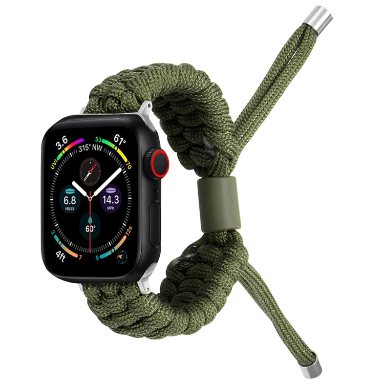 Stretch Plain Silicone Bean Watch Band For Apple Watch 3 38mm(Army Green) -  by PMC TechLife | Online Shopping South Africa | PMC TechLife