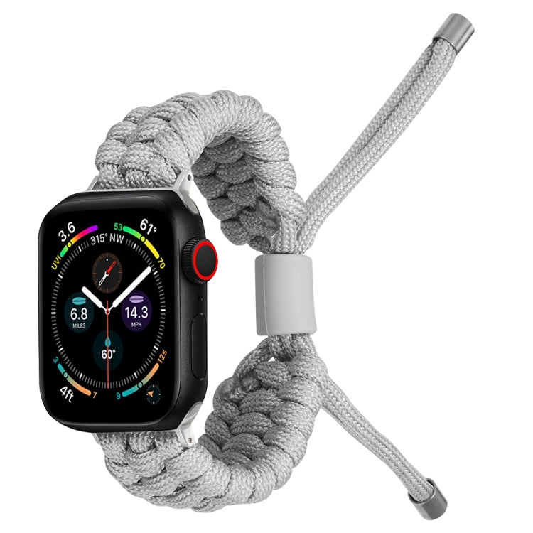 Stretch Plain Silicone Bean Watch Band For Apple Watch 3 42mm(Grey White) -  by PMC TechLife | Online Shopping South Africa | PMC TechLife
