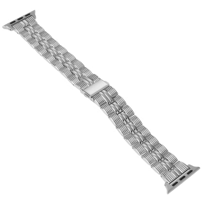 3-Beads Stripe Metal Watch Band For Apple Watch 7 41mm(Silver) -  by PMC Jewellery | Online Shopping South Africa | PMC Jewellery