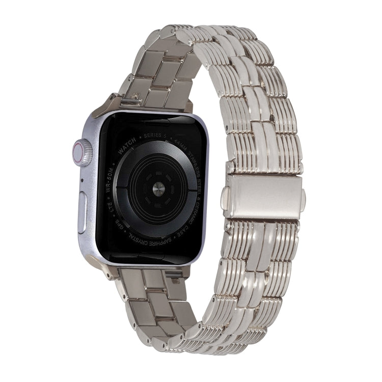 3-Beads Stripe Metal Watch Band For Apple Watch 2 42mm(Starlight) -  by PMC TechLife | Online Shopping South Africa | PMC TechLife