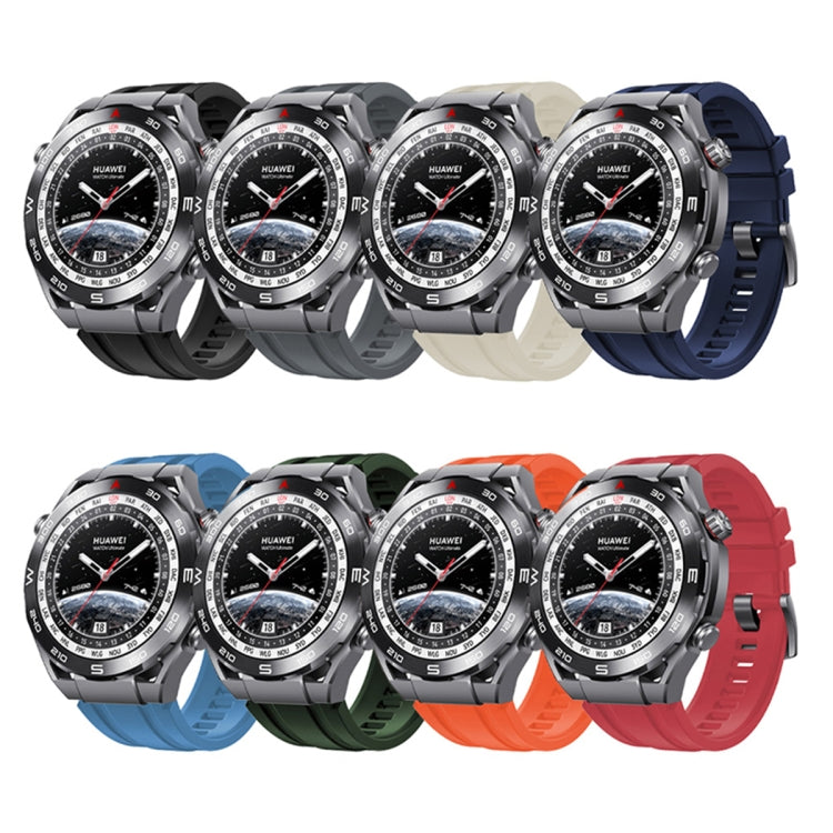 3pcs Longer Style For Huawei Watch Ultimate Silicone Replacement Watch Band(Dark Grey) -  by PMC TechLife | Online Shopping South Africa | PMC TechLife