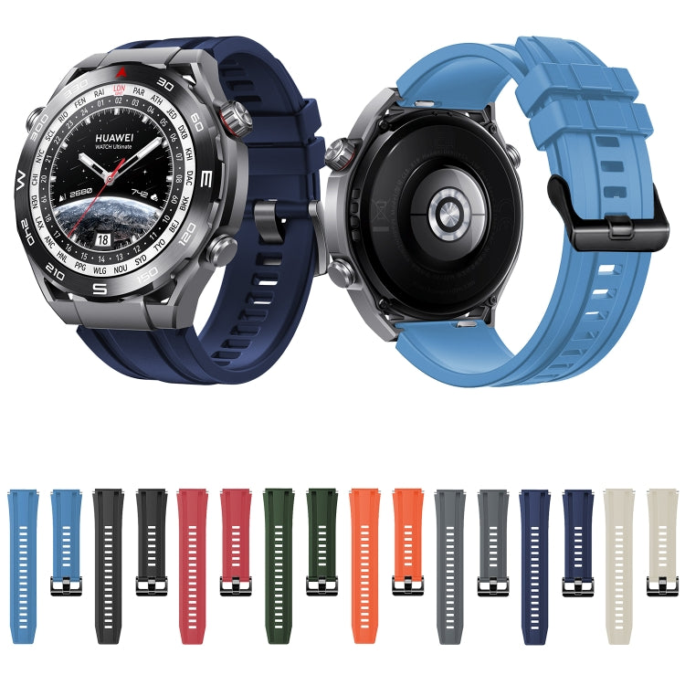 2pcs Regular Style For Huawei Watch Ultimate Silicone Replacement Watch Band(Navy Blue) -  by PMC TechLife | Online Shopping South Africa | PMC TechLife