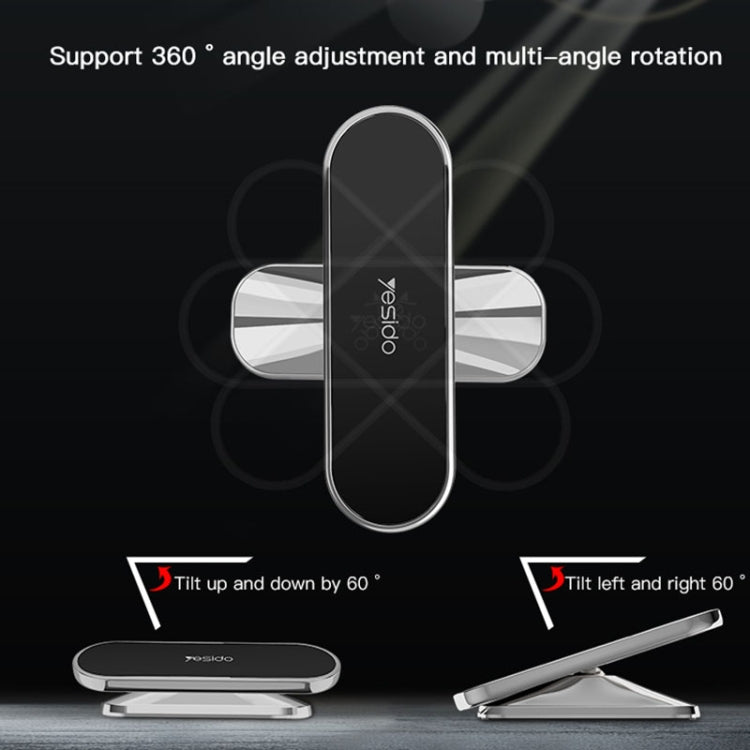 Yesido C82 Car 360 Degree Rotation Strong Magnetic Phone Holder(Silver) - free shipping - PMC TechLife - Order now!