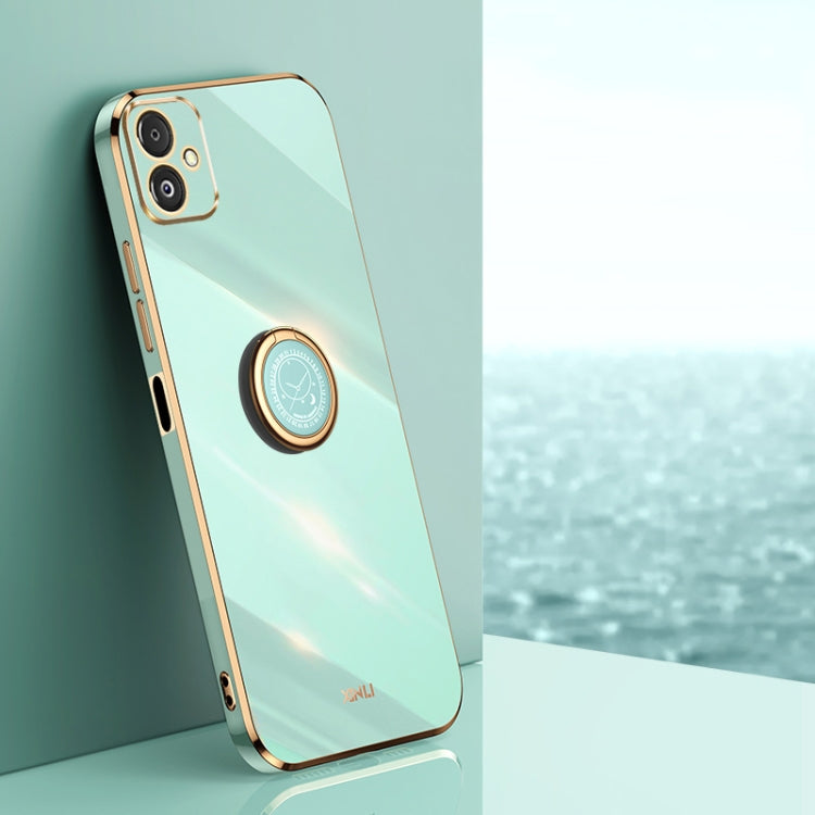 For Samsung Galaxy F14 5G XINLI Straight Edge 6D Electroplate TPU Phone Case with Ring Holder(Mint Green) - free shipping - PMC TechLife - Order now!