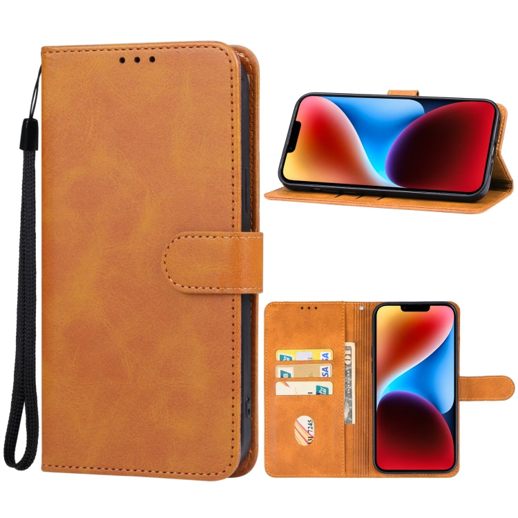 For iPhone 15 Leather Phone Case(Brown) - iPhone 15 Cases by PMC Jewellery | Online Shopping South Africa | PMC Jewellery