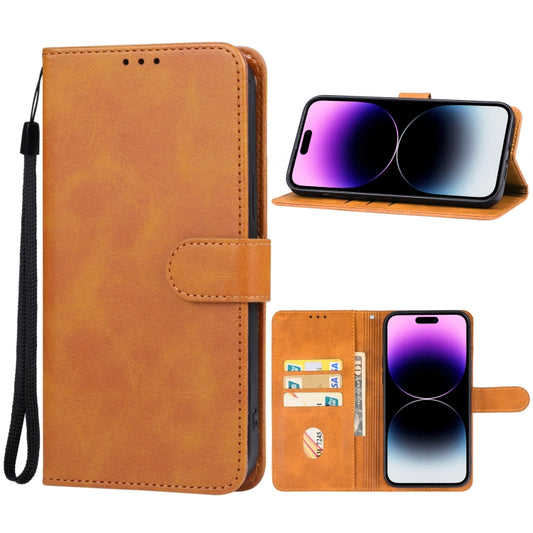 For iPhone 15 Pro Leather Phone Case(Brown) - iPhone 15 Pro Cases by PMC Jewellery | Online Shopping South Africa | PMC Jewellery