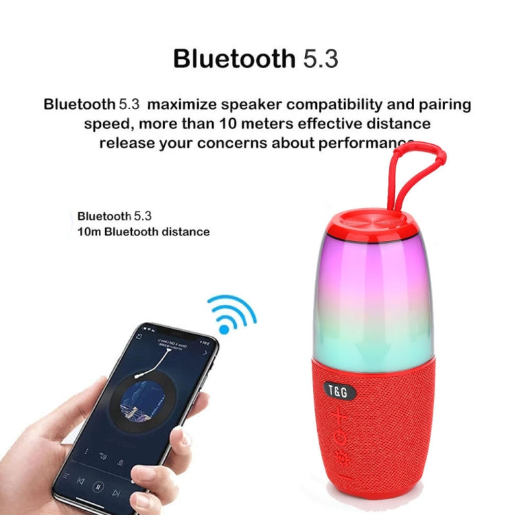 T&G TG644 5W High Power RGB Light Portable Bluetooth Speaker(Black) - Waterproof Speaker by T&G | Online Shopping South Africa | PMC Jewellery