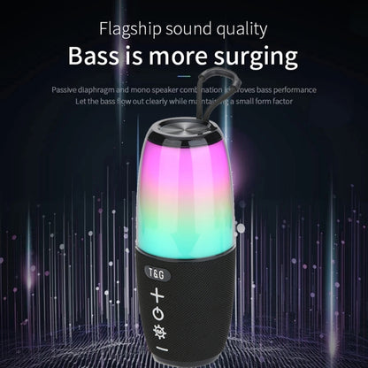 T&G TG644 5W High Power RGB Light Portable Bluetooth Speaker(Gery) - Waterproof Speaker by T&G | Online Shopping South Africa | PMC Jewellery