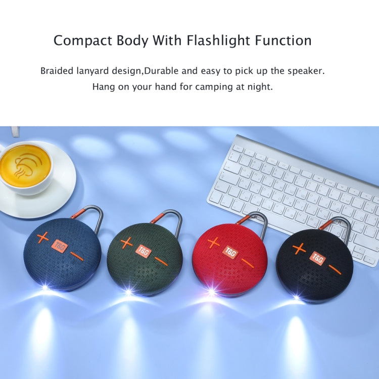 T&G TG648 TWS Outdoor Mini Portable Wireless Bluetooth Speaker with LED Light(Dark Green) - Mini Speaker by T&G | Online Shopping South Africa | PMC TechLife
