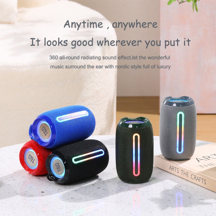 T&G TG653 TWS LED Mini Portable Wireless Stereo Sound Outdoor Speaker(Dark Green) - Mini Speaker by T&G | Online Shopping South Africa | PMC TechLife | Buy Now Pay Later Mobicred