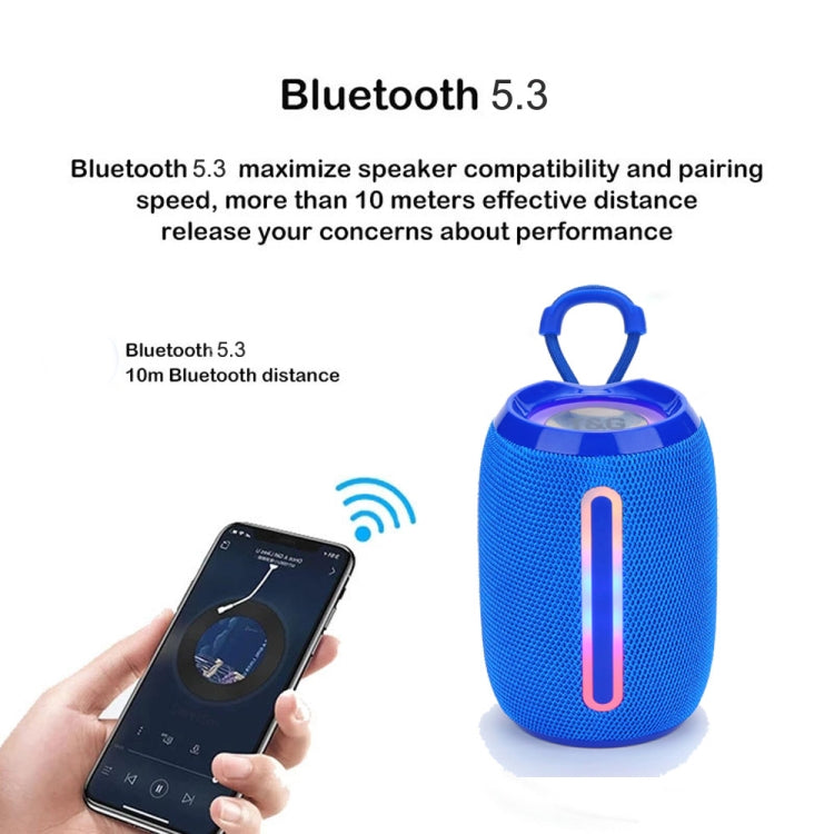 T&G TG653 TWS LED Mini Portable Wireless Stereo Sound Outdoor Speaker(Dark Green) - Mini Speaker by T&G | Online Shopping South Africa | PMC TechLife | Buy Now Pay Later Mobicred