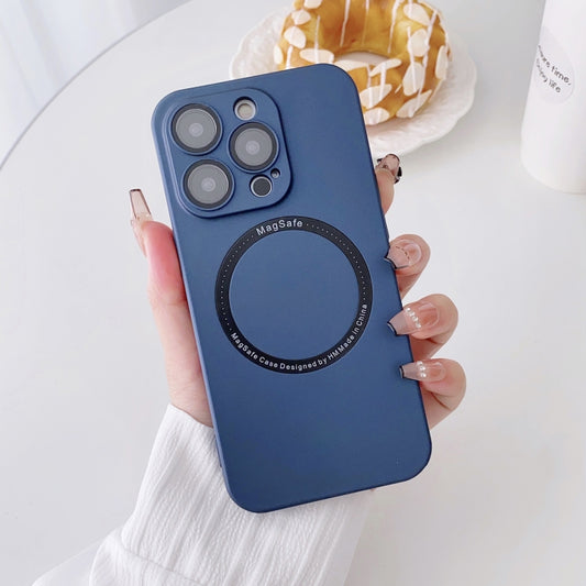 For iPhone 12 Pro Magsafe Magnetic PC Shockproof Phone Case With Camera Lens(Blue) - iPhone 12 / 12 Pro Cases by PMC Jewellery | Online Shopping South Africa | PMC Jewellery