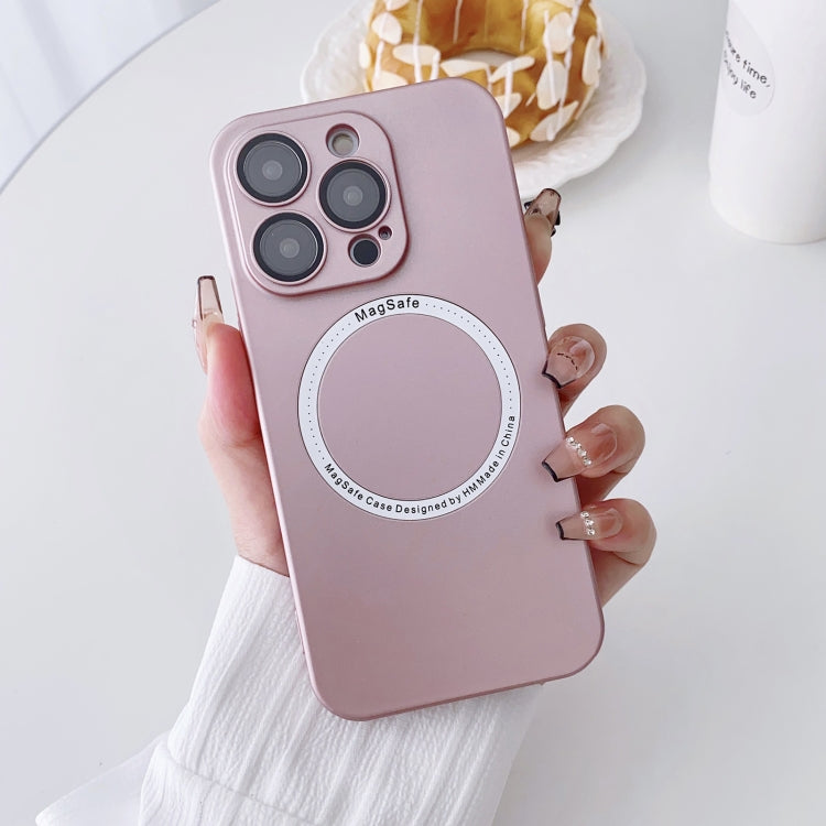 For iPhone 14 Magsafe Magnetic PC Shockproof Phone Case With Camera Lens(Rose Gold) - free shipping - PMC TechLife - Order now!