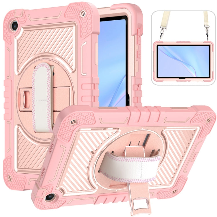 For Huawei MatePad SE 10.4 360 Degree Rotation PC Contrast Silicone Tablet Case(Rose Gold) - free shipping - PMC TechLife - Order now!