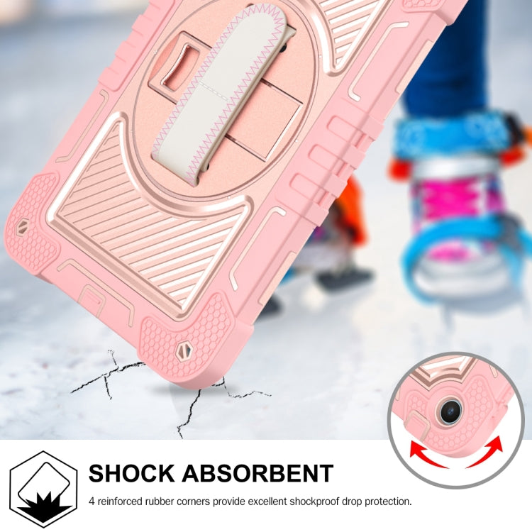 For Huawei MatePad SE 10.4 360 Degree Rotation PC Contrast Silicone Tablet Case(Rose Gold) - free shipping - PMC TechLife - Order now!