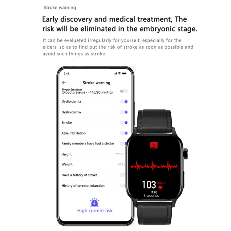 GT22 1.85 inch TFT Screen Silicone Band Health Smart Watch, Support Bluetooth Call / Plateau Blood Oxygen / Body Temperature / Arrhythmia / TI Heart Rate Monitoring(Black Silver) -  by PMC TechLife | Online Shopping South Africa | PMC TechLife