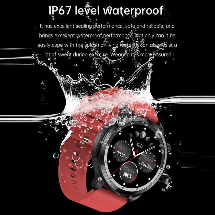 T52 1.39 inch IP67 Waterproof Silicone Band Smart Watch Supports Bluetooth Call / Blood Oxygen / Body Temperature Monitoring(Red) -  by PMC TechLife | Online Shopping South Africa | PMC TechLife