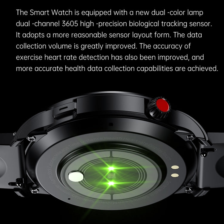 T52 1.39 inch IP67 Waterproof Leather Band Smart Watch Supports Bluetooth Call / Blood Oxygen / Body Temperature Monitoring(Black) -  by PMC TechLife | Online Shopping South Africa | PMC TechLife