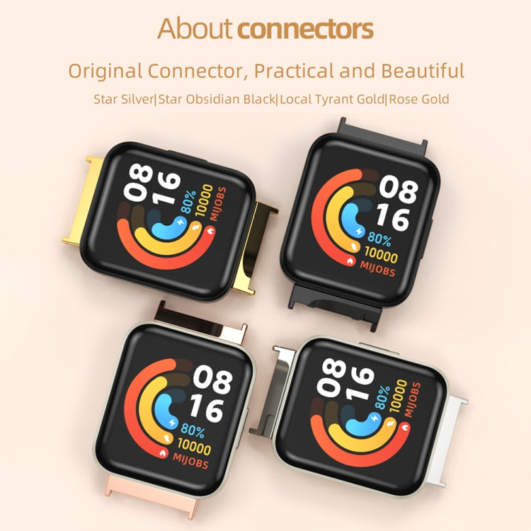 For Redmi Watch 3 Mijobs Square Hole Breathable TPU Watch Band(Black Red) - Watch Bands by MIJOBS | Online Shopping South Africa | PMC TechLife | Buy Now Pay Later Mobicred