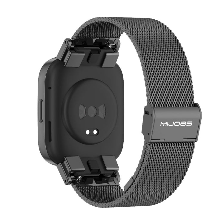 For Redmi Watch 3 Mijobs Milan Buckle Metal Watch Band(Black) - Watch Bands by MIJOBS | Online Shopping South Africa | PMC TechLife | Buy Now Pay Later Mobicred