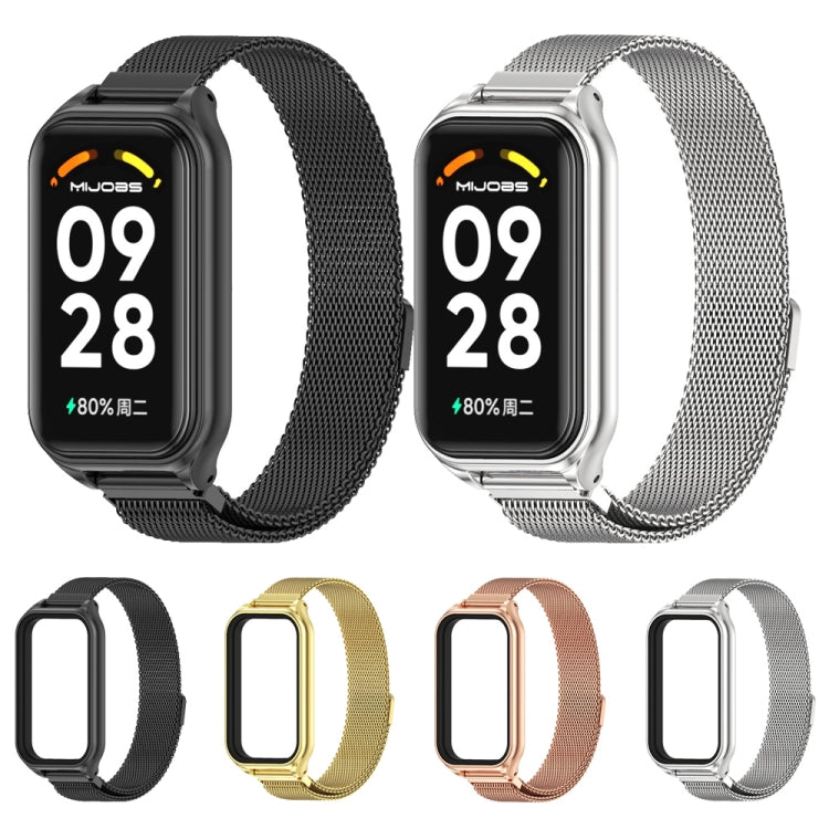 For Redmi Band 2 Mijobs Metal Shell + Milan Magnetic Metal Watch Band(Black) -  by MIJOBS | Online Shopping South Africa | PMC Jewellery