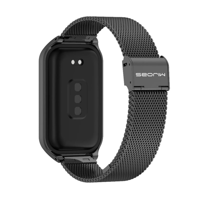 For Xiaomi Smart Band 8 Active / Redmi Band 2 Mijobs Metal Shell + Milan Buckle Metal Watch Band(Black) - free shipping - PMC TechLife - Order now!