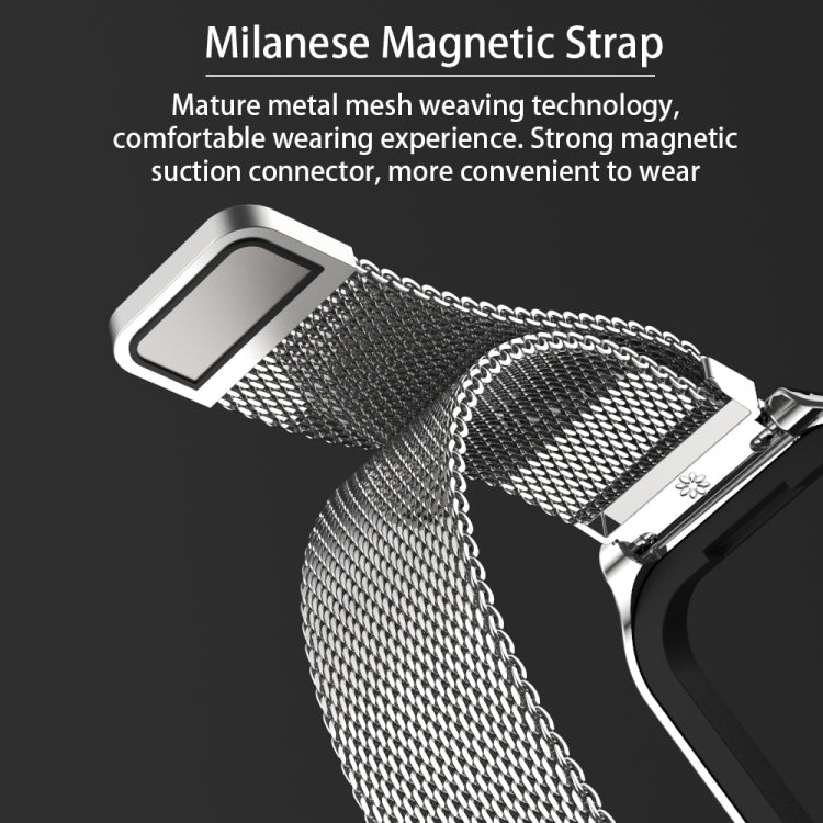 For Xiaomi Smart Band 8 Active / Redmi Band 2 Mijobs Metal Shell + Milan Buckle Metal Watch Band(Black) - free shipping - PMC TechLife - Order now!