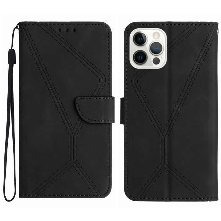 For iPhone 13 Pro Max Stitching Embossed Leather Phone Case(Black) - free shipping - PMC TechLife - Order now!