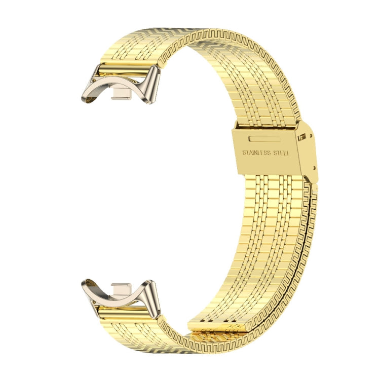 For Xiaomi Mi Band 8 Mijobs Stainless Steel Replacement Watch Band(Gold+Light Gold) -  by MIJOBS | Online Shopping South Africa | PMC Jewellery