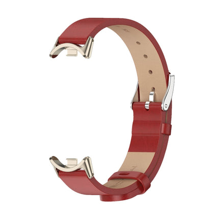 For Xiaomi Mi Band 8 Mijobs Microfiber PU Leather Watch Band(Red Light Gold) -  by MIJOBS | Online Shopping South Africa | PMC Jewellery