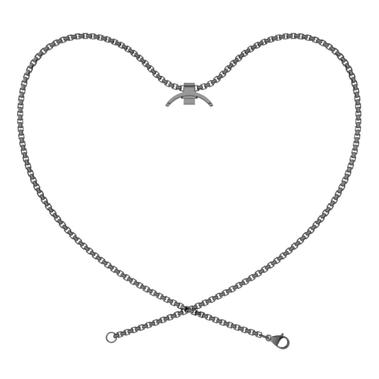 For Xiaomi Mi Band 8 Mijobs Metal Pendant Stainless Steel Watch Necklace(Black) -  by MIJOBS | Online Shopping South Africa | PMC TechLife