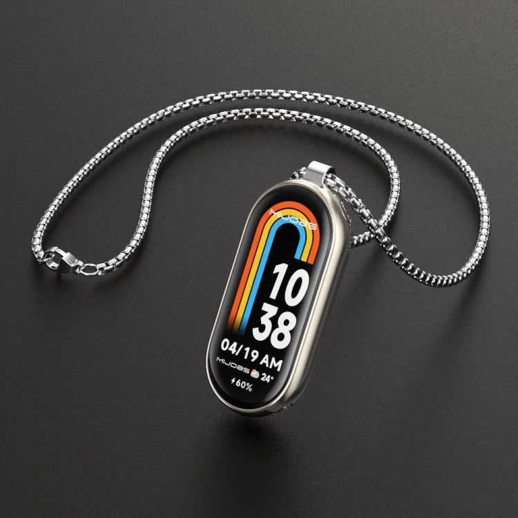 For Xiaomi Smart Band 10 / 9 / 8 Mijobs Metal Pendant Stainless Steel Watch Necklace(Silver) - free shipping - PMC TechLife - Order now!