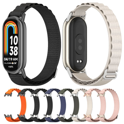 For Xiaomi Mi Band 8 Mijobs Nylon Breathable Watch Band(Green Silver) -  by MIJOBS | Online Shopping South Africa | PMC Jewellery